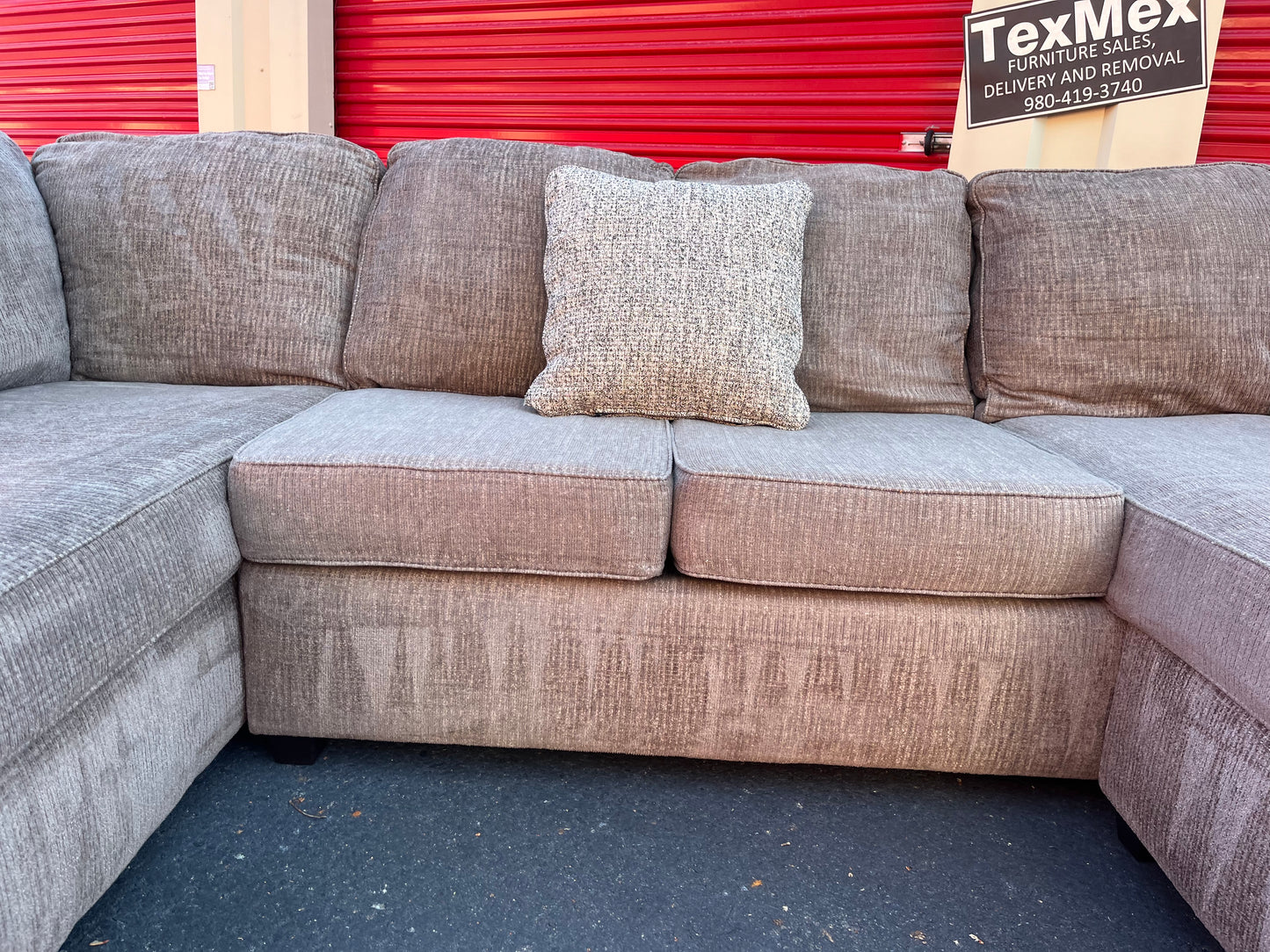 Beige Ashley Furniture 3Pcs Sectional