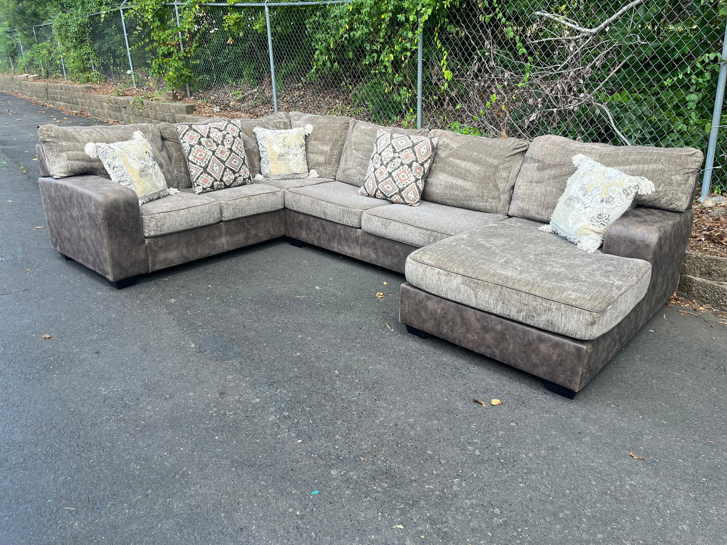 Ashley Furniture FauxSuede 3Pcs Sectional