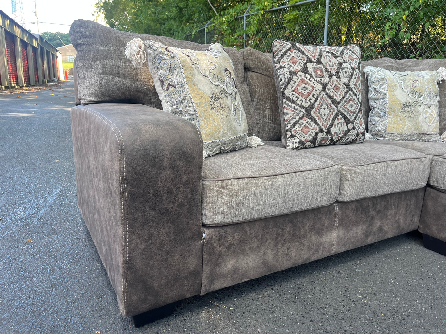 Ashley Furniture FauxSuede 3Pcs Sectional