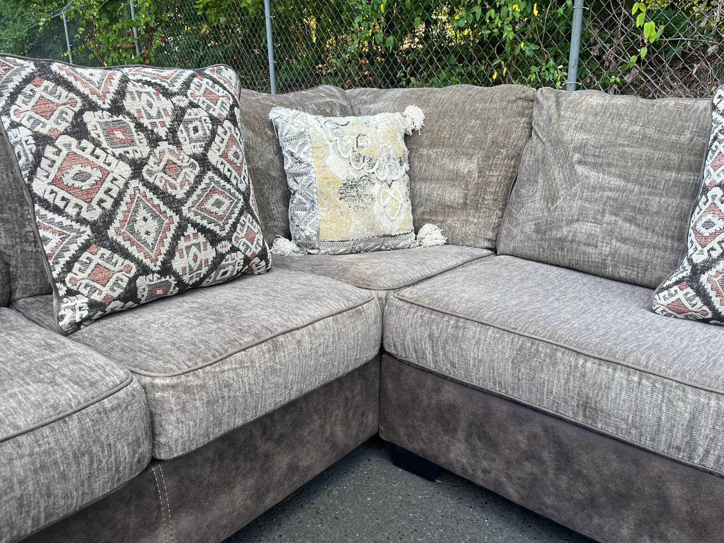 Ashley Furniture FauxSuede 3Pcs Sectional