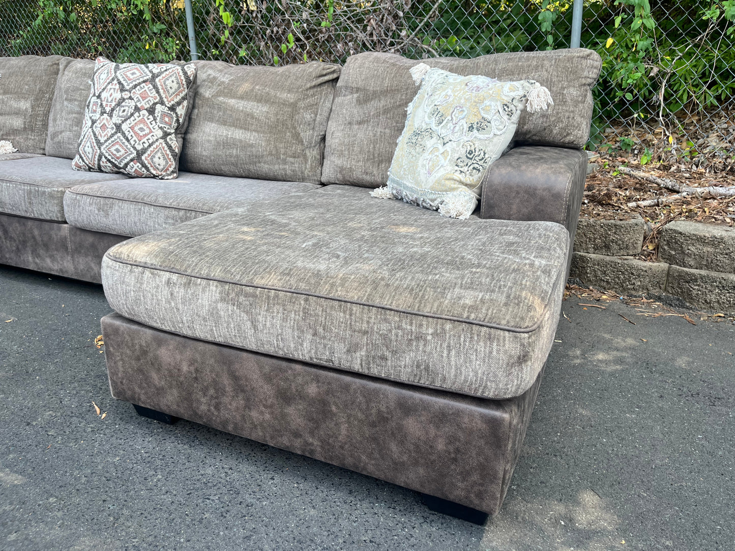 Ashley Furniture FauxSuede 3Pcs Sectional