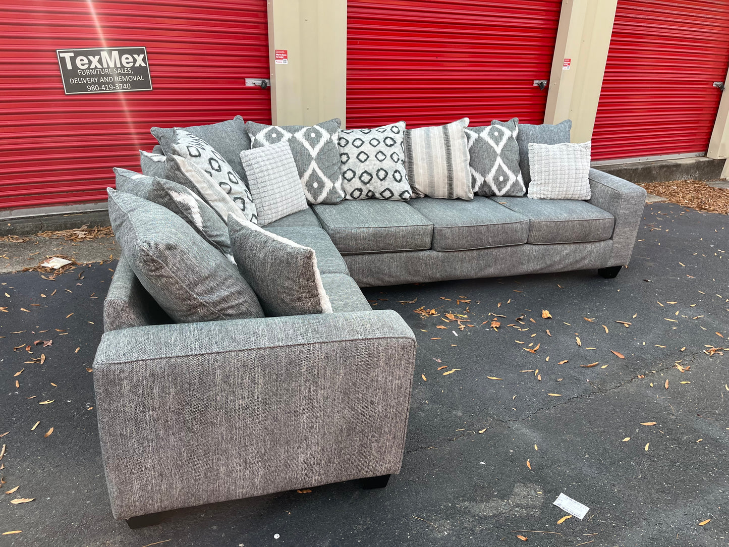 Albany 2Pcs Stonewash Sectional