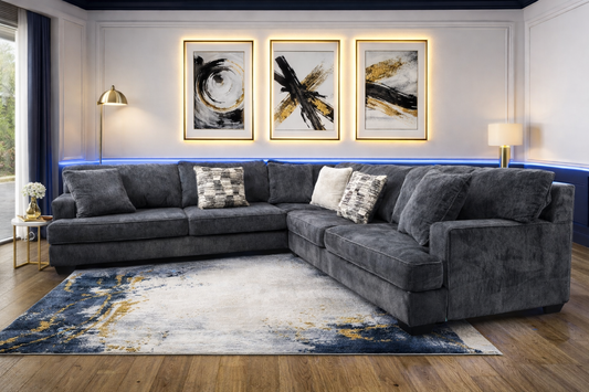 Blue Ashley Furniture Lavernett 3Pcs Sectional