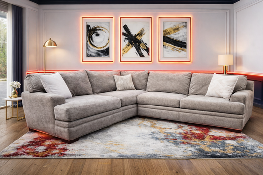 Palm Springs Silver 3Pcs Cindy Crawford Sectional