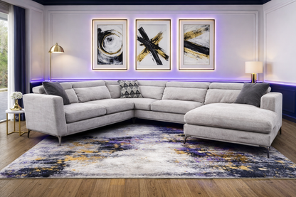 White Via Sorrento 4Pcs Sofia Vergara Sectional