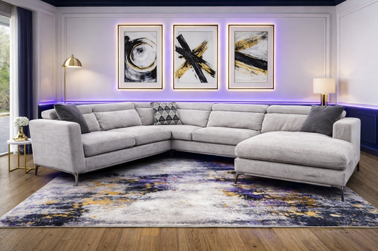 White Via Sorrento 4Pcs Sofia Vergara Sectional