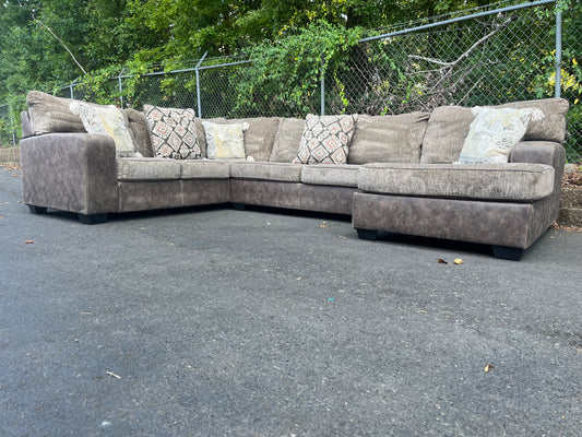 Ashley Furniture FauxSuede 3Pcs Sectional