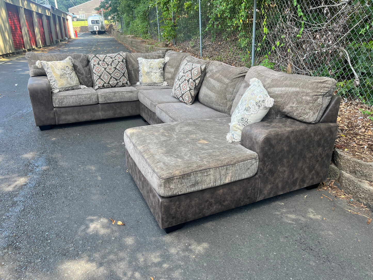 Ashley Furniture FauxSuede 3Pcs Sectional