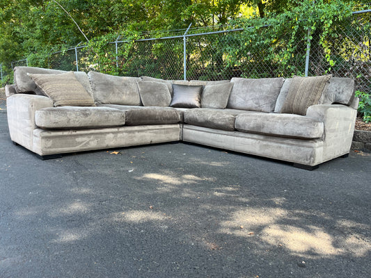 Brown and Gold 3Pcs Cindy Crawford Sectional