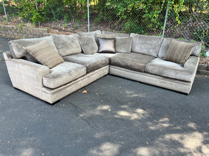 Brown and Gold 3Pcs Cindy Crawford Sectional