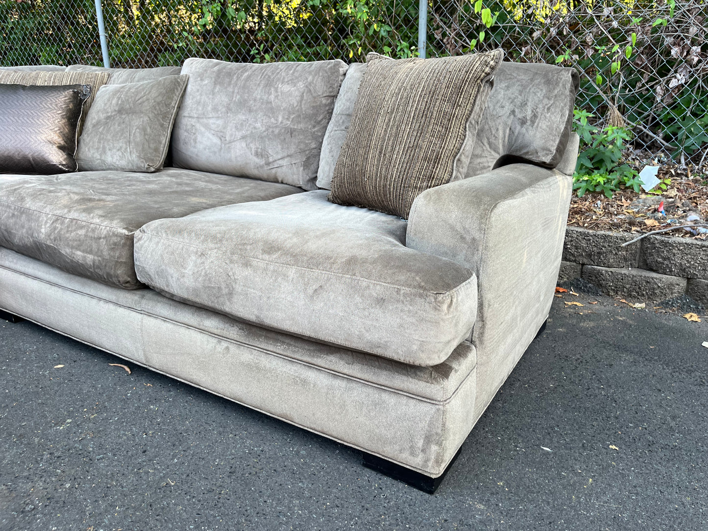 Brown and Gold 3Pcs Cindy Crawford Sectional