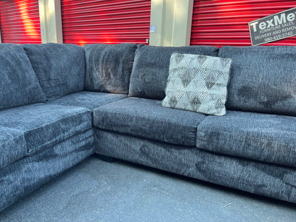 Navy Ashley Furniture Ballinasloe 3Pcs Sectional