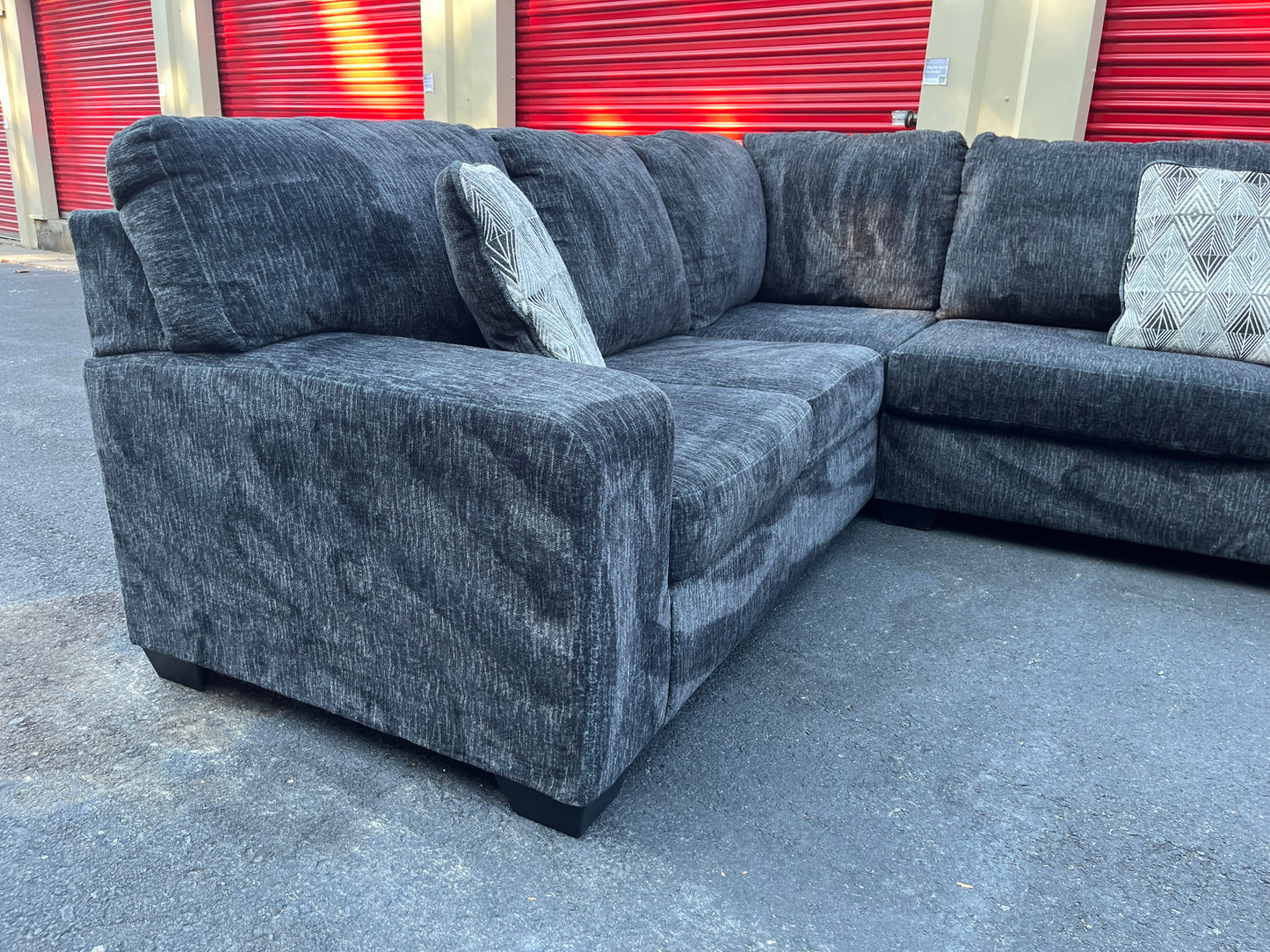 Navy Ashley Furniture Ballinasloe 3Pcs Sectional