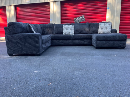 Navy Ashley Furniture Ballinasloe 3Pcs Sectional