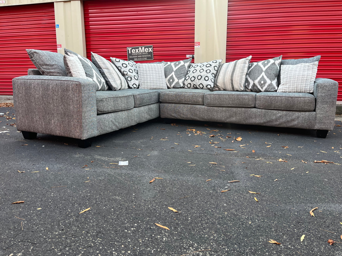 Albany 2Pcs Stonewash Sectional