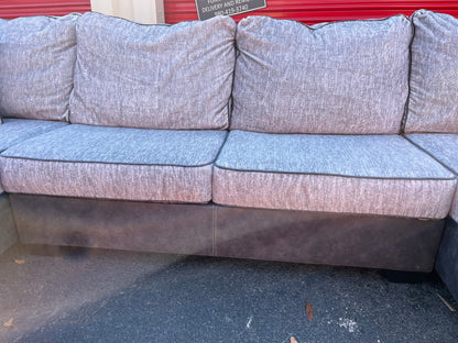 Gray FauxSuede Dual Chaise Ashley Furniture Sectional