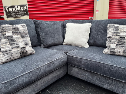 Blue Ashley Furniture Lavernett 3Pcs Sectional