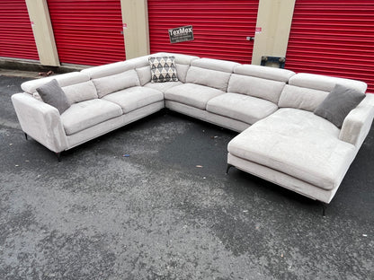 White Via Sorrento 4Pcs Sofia Vergara Sectional