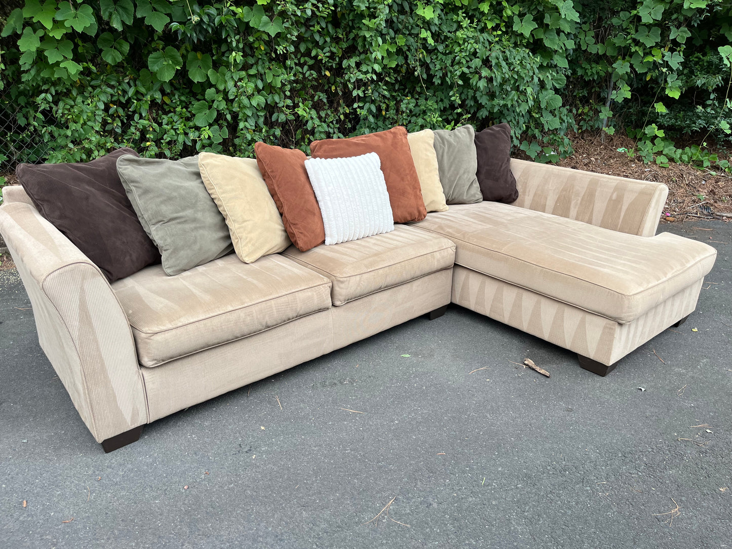 Corduroy 2Pcs Ashley Furniture Sectional