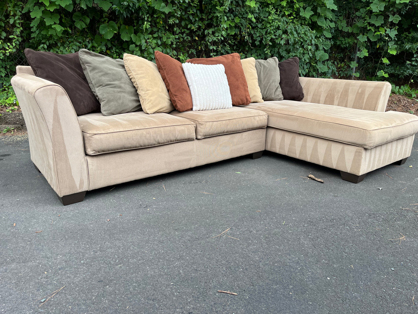 Corduroy 2Pcs Ashley Furniture Sectional