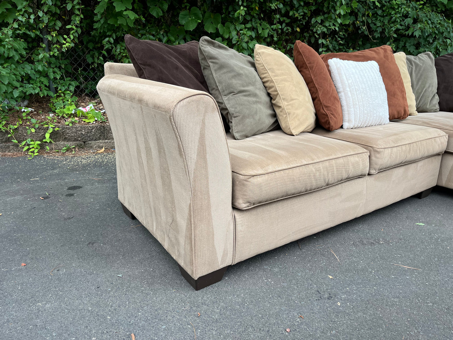 Corduroy 2Pcs Ashley Furniture Sectional