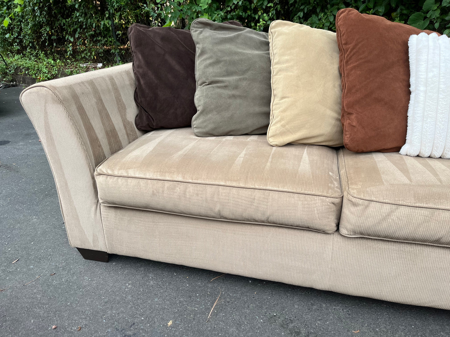 Corduroy 2Pcs Ashley Furniture Sectional